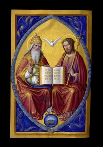 La Sainte Trinité, miniature extraite des Grandes Heures d